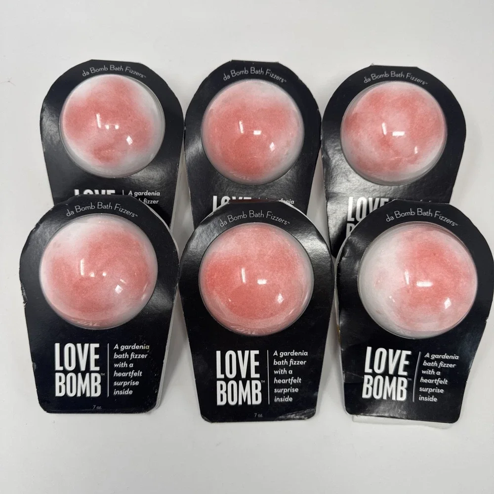 6 Pack Da Bomb Large Size Bath Fizzers Love Bomb GARDENIA SCENT‎ (7 Oz Each)